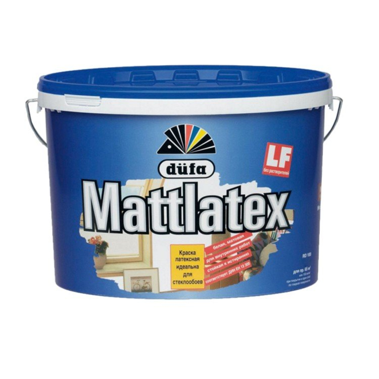 DUFA MATTLATEX краска для потолка и стен влажных помещений латексная матовая 10 л. База BW